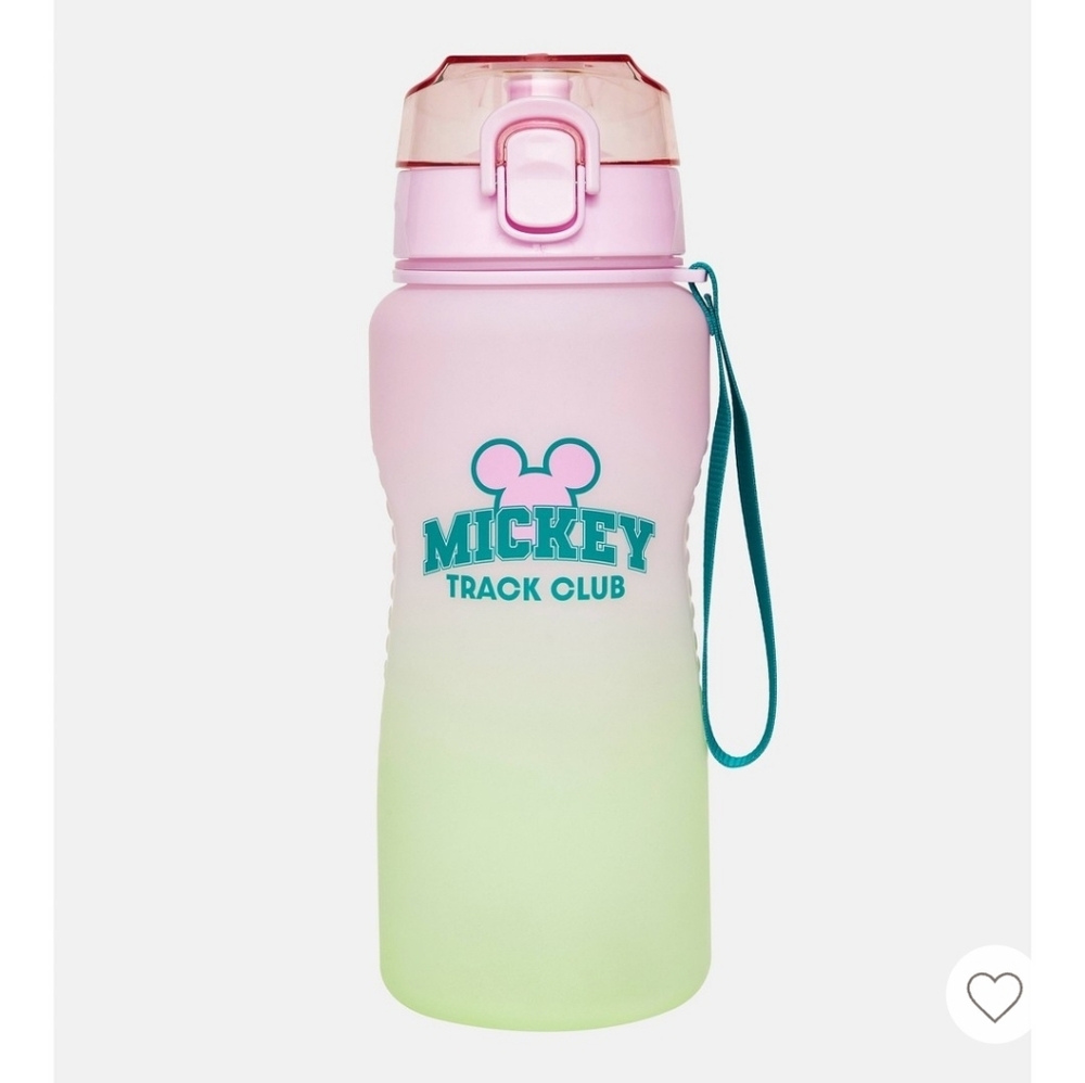 Minnie Mouse Skinny Dip water bottle Mint green with pink NEW With Tag